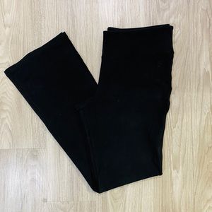 NY&CO L BLACK COTTON BOOTCUT YOGA PANTS